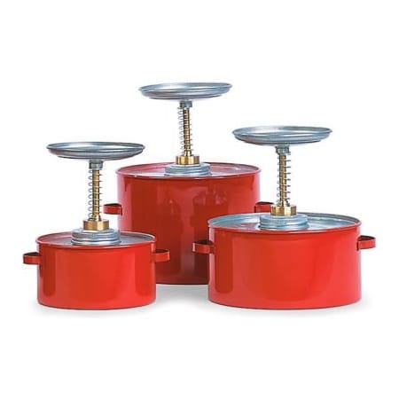 Justrite Eagle Steel Plunger Cans - 6-1/4" Dia.X8"H - 1-Quart Capacity P701